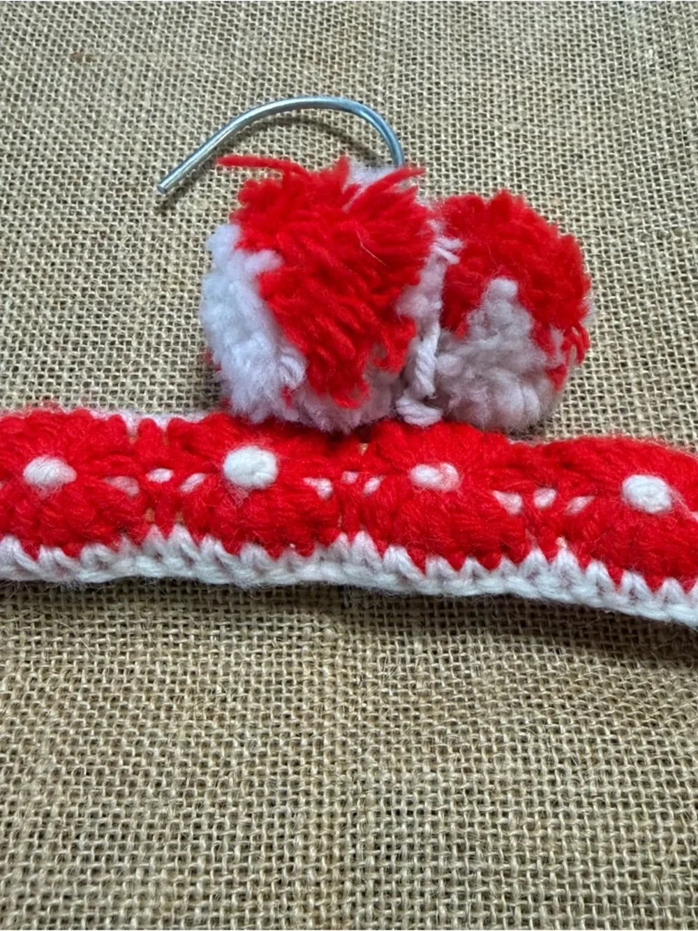 Vintage crochet hanger